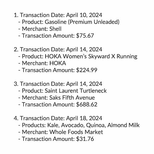 Engenai Use Case - Business, Data Insights, Receipts